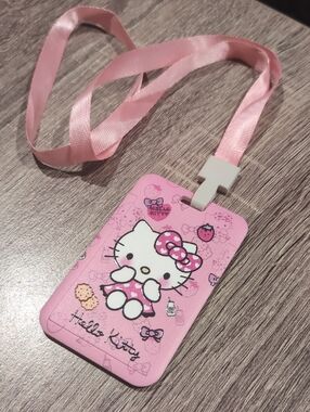 Hello Kitty Pink Lanyard with Card Holder
